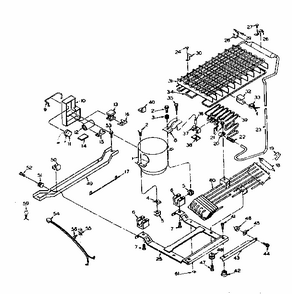 Unit Parts Diagram and Parts List for 106W16E  Kenmore Refrigerator