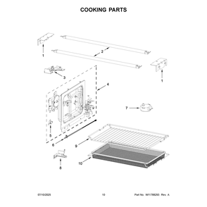 Cooking Parts Diagram and Parts List for WMBT7030SV00  Whirlpool Microwave