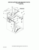 DRYER SUPPORT AND WASHER PARTS Diagram and Parts List for LTE5243DQ9  Whirlpool Washer Dryer Combo