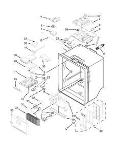 Refrigerator Liner Parts Diagram and Parts List for WRF990SLAM01  Whirlpool Refrigerator