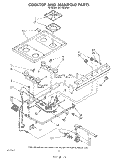 COOK TOP AND MANIFOLD , LITERATURE Diagram and Parts List for SF315ESRW1  Whirlpool Range