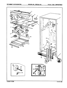 04 - Fresh Food Compartment Diagram and Parts List for RB19JA-4A  Whirlpool Refrigerator