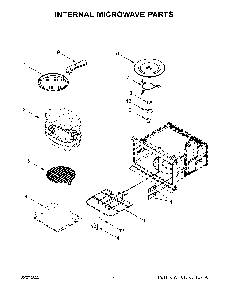 Internal Microwave Parts Diagram and Parts List for KOCE900HBS20  KitchenAid Microwave Oven Combo