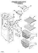 FREEZER LINER PARTS Diagram and Parts List for KSRJ22IMST10  KitchenAid Refrigerator