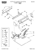 TOP AND CONSOLE, LIT/OPTIONAL Diagram and Parts List for RGX4625EW2  Roper Dryer