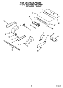 TOP VENTING PARTS, OPTIONAL PARTS Diagram and Parts List for KEBV107PMT01  KitchenAid Wall Oven