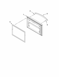 Freezer Door Parts Diagram and Parts List for 59679533015  Kenmore Refrigerator