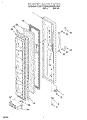 FREEZER DOOR Diagram and Parts List for 8ED20TKXFW00  Whirlpool Refrigerator