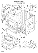 SECTION Diagram and Parts List for GEQ9800LW0  Whirlpool Dryer