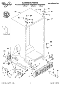 CABINET PARTS Diagram and Parts List for ED5LHAXMB00  Whirlpool Refrigerator