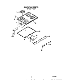 COOKTOP Diagram and Parts List for F4558L0  Roper Range