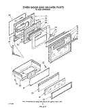 OVEN DOOR AND DRAWER Diagram and Parts List for SE960PEPW1  Whirlpool Range
