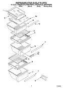 REFRIGERATOR SHELF PARTS Diagram and Parts List for KSRD25FKSS03  KitchenAid Refrigerator