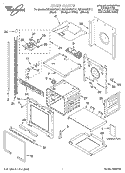 OVEN, LITERATURE Diagram and Parts List for RBD306PDT11  Whirlpool Wall Oven