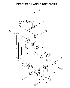 Upper wash and rinse parts Diagram and Parts List for WDTA80SAKZ0  Whirlpool Dishwasher