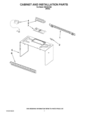CABINET AND INSTALLATION PARTS Diagram and Parts List for IMH15XVQ5  Whirlpool Microwave