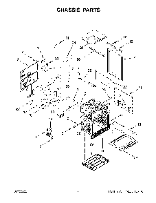 Chassis Parts Diagram and Parts List for KFGD500ESS06  KitchenAid Range