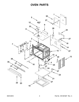 Oven Parts Diagram and Parts List for WOD93EC0AE06  Whirlpool Wall Oven