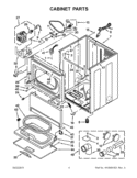 CABINET PARTS Diagram and Parts List for WGD5500XW2  Whirlpool Dryer
