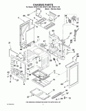 CHASSIS PARTS Diagram and Parts List for GFG471LVB2  Whirlpool Range