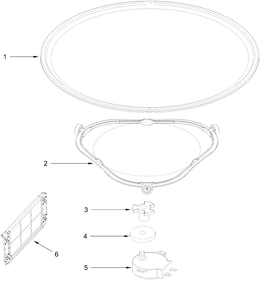 Turntable Parts Diagram and Parts List for YMMMS4230PZ01  Whirlpool Microwave