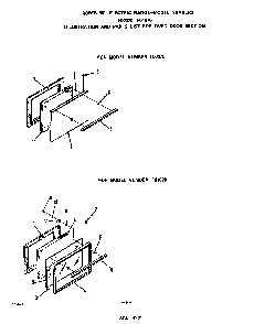 Oven Door Diagram and Parts List for F5107*0  Roper Range