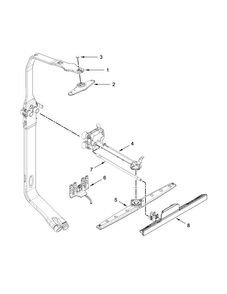 Upper Wash And Rinse Parts Diagram and Parts List for WDT920SADH1  Whirlpool Dishwasher