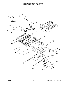 Cooktop Parts Diagram and Parts List for KSGG700EBS3  KitchenAid Range