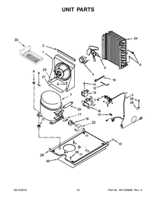 Unit Parts Diagram and Parts List for KUIO338HSS00  Whirlpool Ice Maker