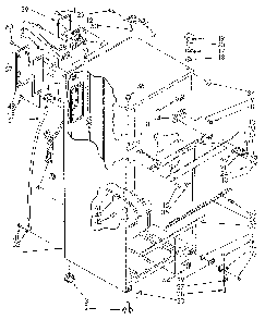 Cabinet Diagram and Parts List for ET16JKYSM01  Whirlpool Refrigerator
