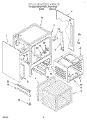 OVEN CHASSIS Diagram and Parts List for KERC607EWH1  KitchenAid Range