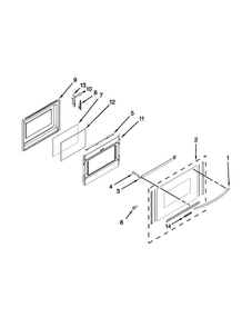 Lower Door Parts Diagram and Parts List for KGRS505XSS05  KitchenAid Range