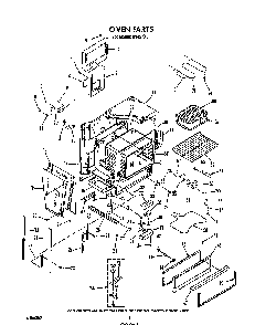 Oven Diagram and Parts List for N9457*5  Roper Range