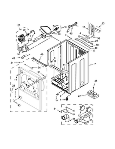 Cabinet Parts Diagram and Parts List for WGD8000DW0  Whirlpool Dryer