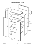 LARGE GEARBOX PARTS Diagram and Parts List for GALG36KDZW00  Whirlpool Cabinet