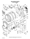 BULKHEAD PARTS Diagram and Parts List for BSG17BVANA0  Whirlpool Dryer