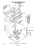 TOP AND CONSOLE , LITERATURE AND OPTIONAL Diagram and Parts List for LG5531XMW2  Whirlpool Dryer