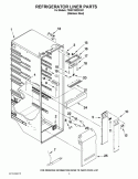 REFRIGERATOR LINER PARTS Diagram and Parts List for 7WSC19D2XS01  Whirlpool Refrigerator