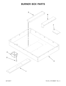 Part Location Diagram of W10815650 Whirlpool RAIL-MTG