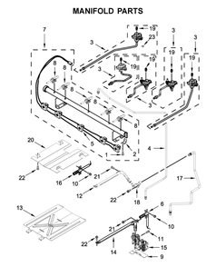 Manifold Parts Diagram and Parts List for WFG535S0JZ1  Whirlpool Range