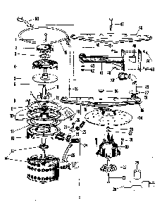 ^motor, Heater And Spray Arm Diagram and Parts List for 8579900  Roper Dishwasher