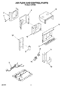 AIR FLOW AND CONTROL PARTS Diagram and Parts List for CA5WMS0  Crosley Air Conditioner