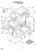 OVEN Diagram and Parts List for FGP357YL3  Roper Range