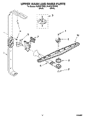 UPPER WASH AND RINSE PARTS Diagram and Parts List for KUDC01TMBL1  KitchenAid Dishwasher