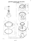 AGITATOR, BASKET AND TUB Diagram and Parts List for LA5460XPW1  Whirlpool Washer