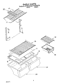 SHELF, OPTIONAL Diagram and Parts List for ET1WTKXKQ02  Whirlpool Refrigerator