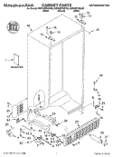 CABINET PARTS Diagram and Parts List for KSFS25FKBL02  KitchenAid Refrigerator