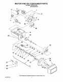 MOTOR AND ICE CONTAINER PARTS Diagram and Parts List for TS25CGXTD03  Estate Refrigerator