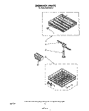 DISHRACK Diagram and Parts List for DU2016XS0  Whirlpool Dishwasher