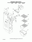 FREEZER LINER PARTS Diagram and Parts List for ED5LVAXWS00  Whirlpool Refrigerator
